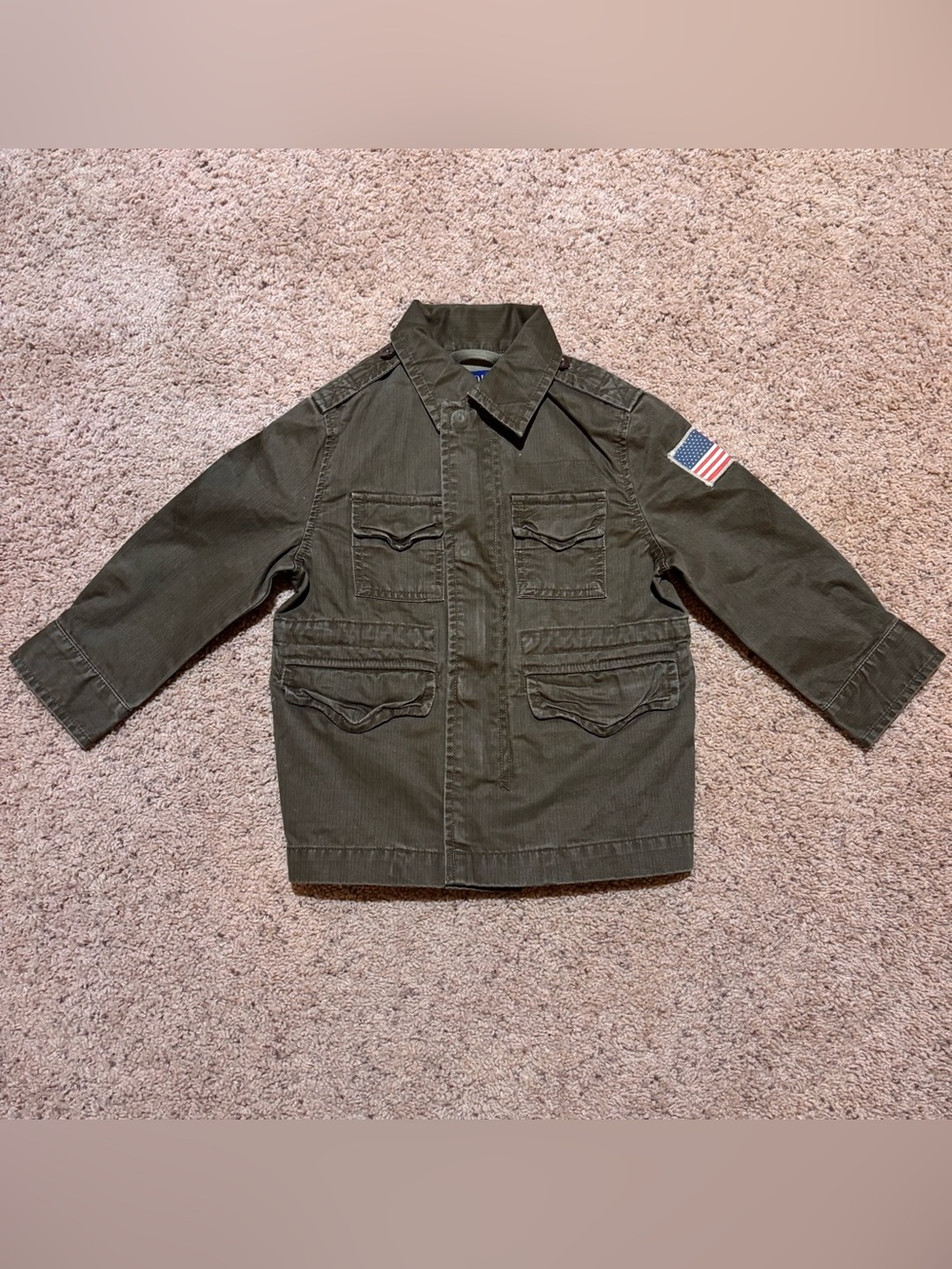 Polo Ralph Lauren Boys Olive Green Military-Style Jacket, size 2